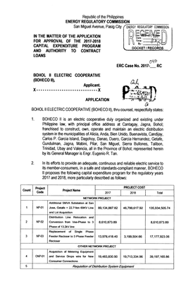 Republic of the Phuippines ENERGY REGULATORY COMMISSION San Miguel Avenue, Pasig City