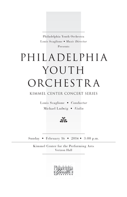 PYO Gala Dinner & Concert Celebrating Our 74Th Anniversary Season Violin Concerto, Op
