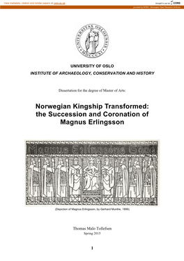 The Succession and Coronation of Magnus Erlingsson