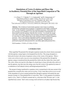 Simulations of Vortex Evolution and Phase Slip in Oscillatory Potential Flow of the Superfluid Component of 4He Through an Aperture