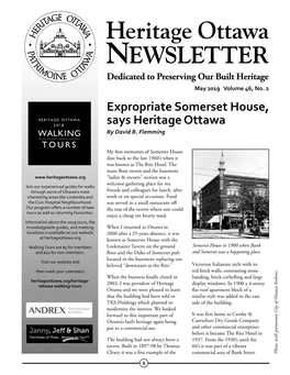Expropriate Somerset House, Says Heritage Ottawa