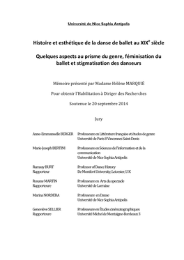 2 Genre, Histoire Et Esthétique Du Ballet Xixe