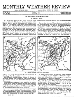 THE TORNADOES of MARCH 18, 19251 by ALFRED J