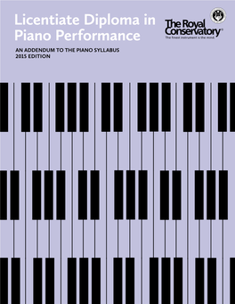 Licentiate Diploma in Piano Performance