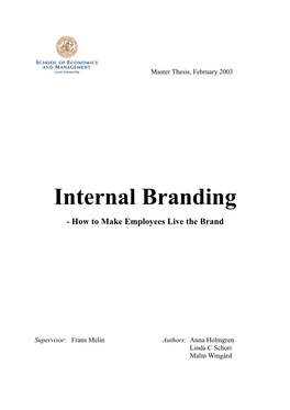 Internal Branding