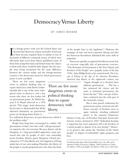 Democracy Versus Liberty