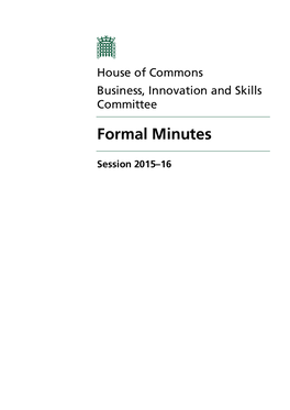 Formal Minutes 2015-16