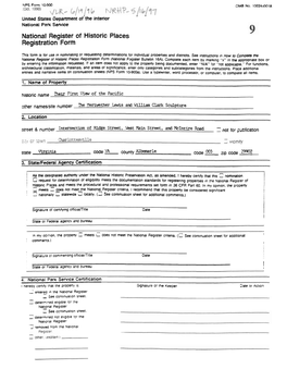 National Register of Historic Places Registration Form