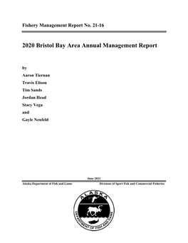 2020 Bristol Bay Area Annual Management Report