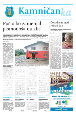 Pošto Bo Zamenjal Pismonoša Na Klic