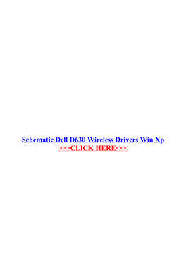 Schematic Dell D630 Wireless Drivers Win Xp