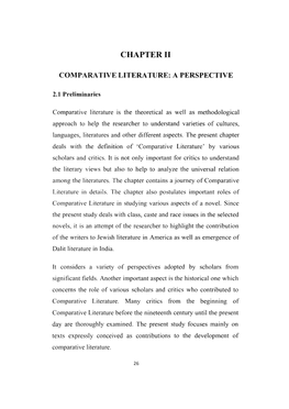 Chapter Ii Comparative Literature