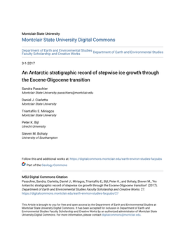 An Antarctic Stratigraphic Record of Stepwise Ice Growth Through the Eocene-Oligocene Transition
