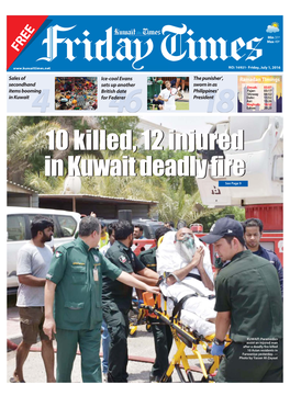 10 Killed, 12 Injured in Kuwait Deadly Fire 10 Killed, 12