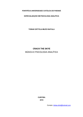 Crack the Skye Música E Psicologia Analítica