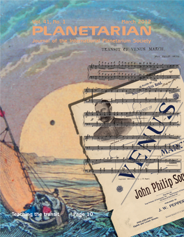 Journal of the International Planetarium Society Vol. 41, No. 1