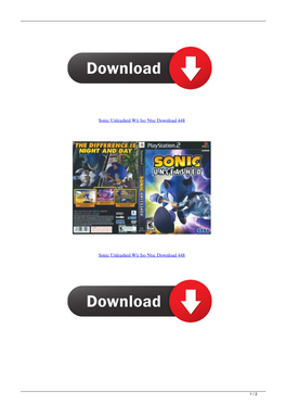 Sonic Unleashed Wii Iso Ntsc Download 448