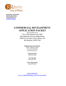 Commercial Development Application Packet