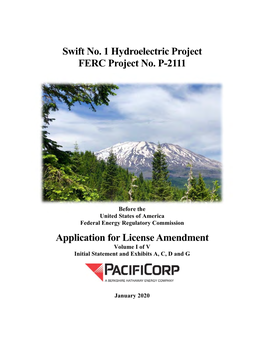 Swift No. 1 Hydroelectric Project FERC Project No. P-2111