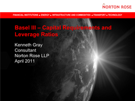 Basel III – Capital Requirements and Leverage Ratios