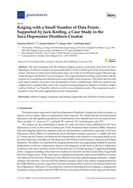 Kriging with a Small Number of Data Points Supported by Jack-Kniﬁng, a Case Study in the Sava Depression (Northern Croatia)