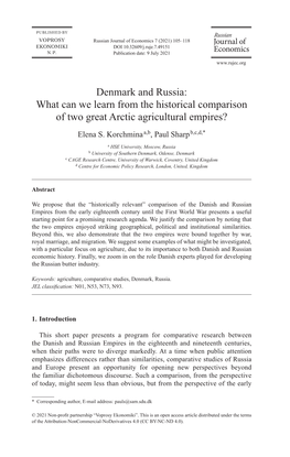 What Can We Learn from the Historical Comparison of Two Great Arctic Agricultural Empires? Elena S