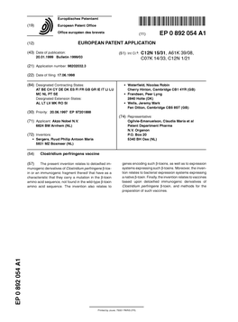 Clostridium Perfringens Vaccine