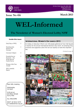 WEL Informed Issue 416 Mar13