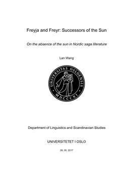 Freyja and Freyr: Successors of the Sun