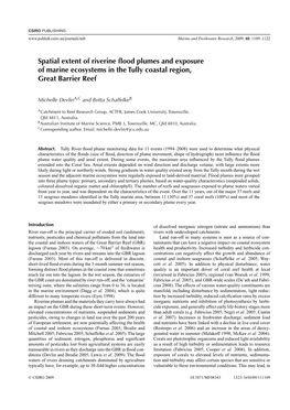 Spatial Extent of Riverine Flood Plumes and Exposure of Marine