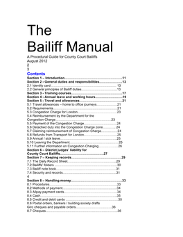 The Bailiff Manual