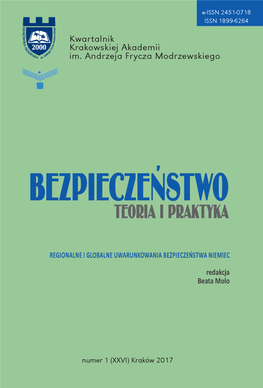 Bezpieczeństwo. Teoria I Praktyka Nr 1 (XXVI), 2017