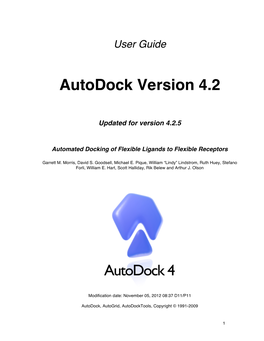 Autodock 4.2 User Guide