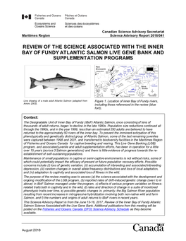 Review of the Science Associated with the Inner Bay of Fundy Atlantic Salmon Live Gene Bank and Supplementation Programs