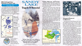 Sandy Lake Tragedy, to Washington, D.C