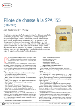 Pilote De Chasse À La SPA 155 (1917-1918)