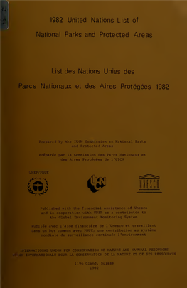 1982 United Nations List of National Parks and Protected