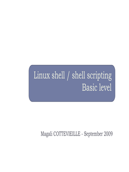 Linux Shell / Shell Scripting Basic Level