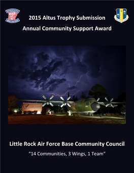 2015 Altus Trophy Submission Annual Community Support Award Little