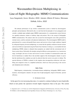 Wavenumber-Division Multiplexing in Line-Of-Sight Holographic MIMO Communications