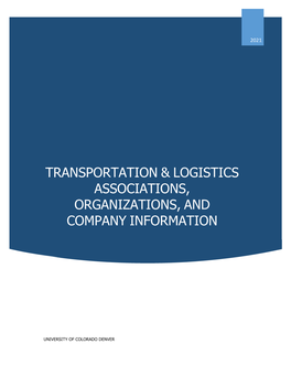 Transportation and Logistics