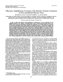 In Foot-And-Mouth Disease Virus Majthias M
