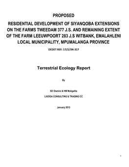 Siyanqoba Extensions on the Farms Tweedam 377 J.S