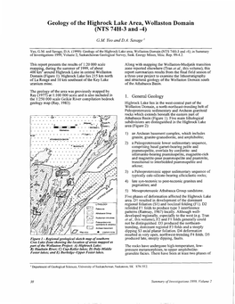 Geology of the Highrock Lake Area, Wollaston Domain (NTS 74H-3 and -4)