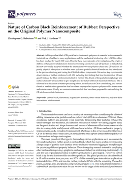 Nature of Carbon Black Reinforcement of Rubber: Perspective on the Original Polymer Nanocomposite