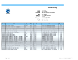 Venue Listing