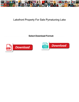 Lakefront Property for Sale Pymatuning Lake