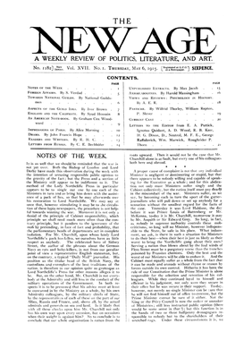 New Age, Vol. 17, No.1, May 6 1915