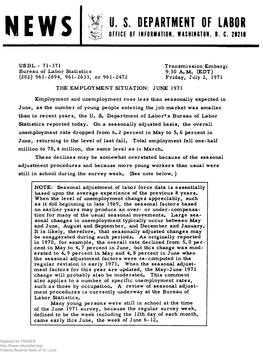 Employment Situation: June 1971