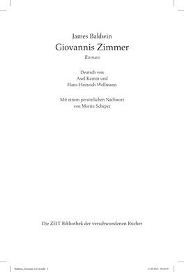 Giovannis Zimmer Roman